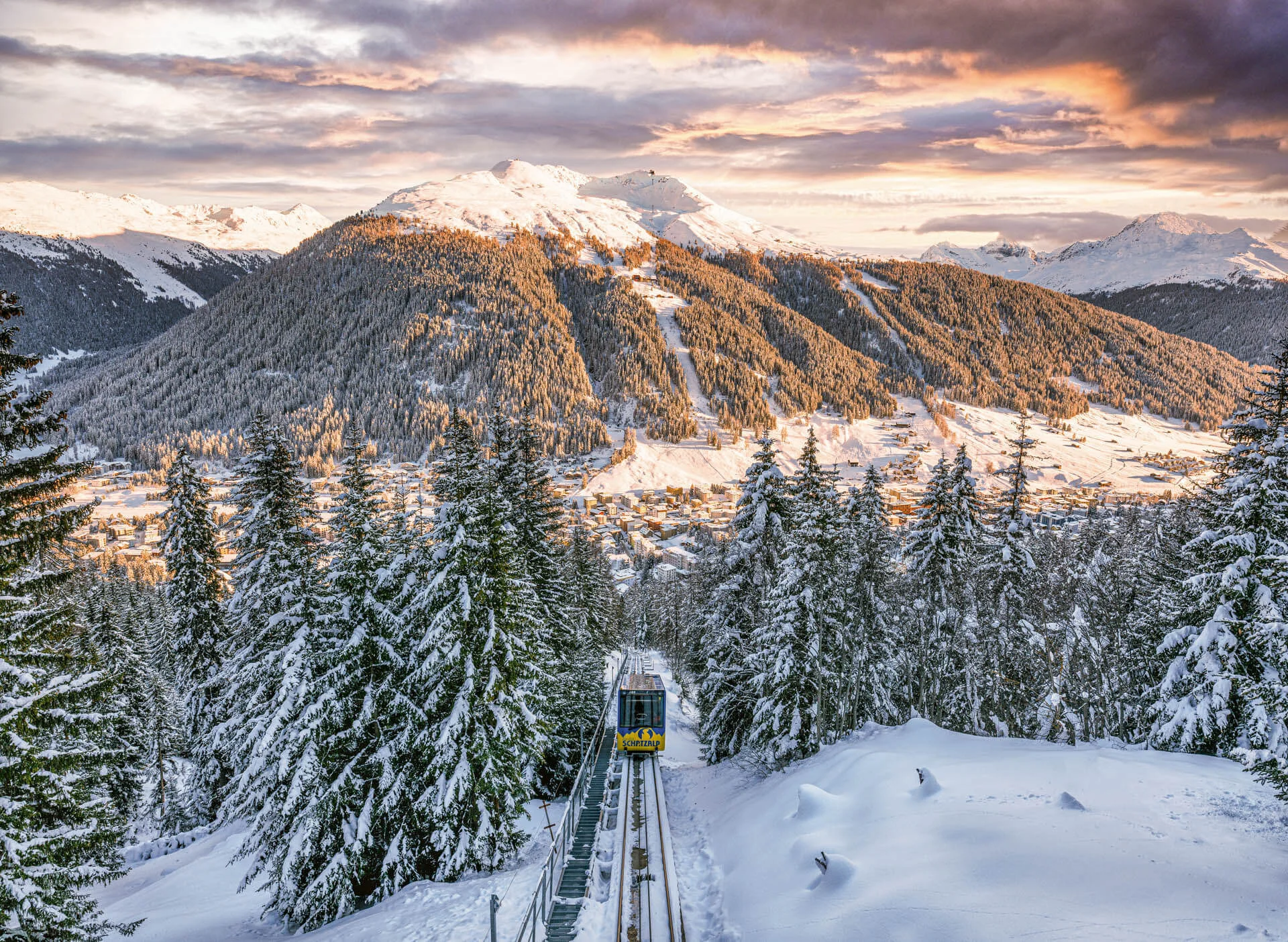 Ausblick von der Schatzalp Richtung Jakobshorn