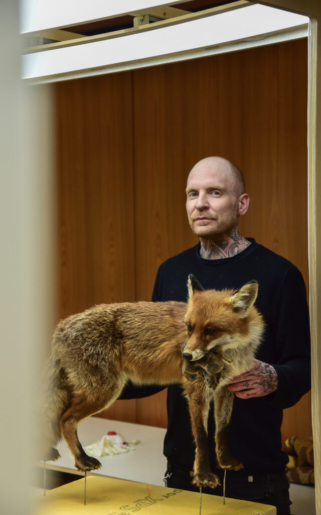 Ein Künstler und sein Werk: Jarno Kurz arbei­tet als Zoologischer Präparator für das Bündner Naturmuseum. 