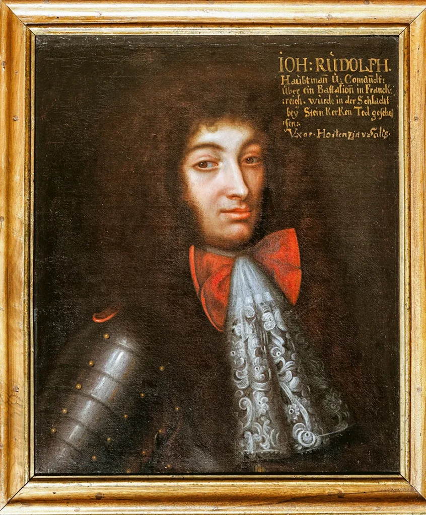 Porträt von Rudolf Gugelberg von Moos (1659–1692), Hauptmann in französischen Diensten. (Bild: zVg)